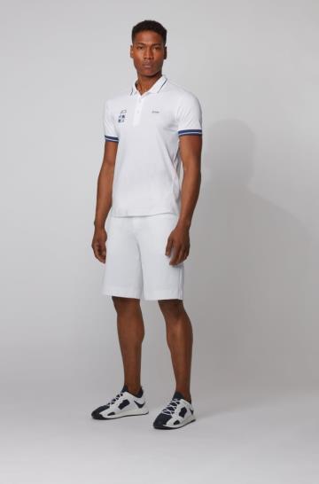 Koszulki Polo BOSS Slim Fit Białe Męskie (Pl15772)